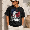 Idaho Shoots Back Patriotic Cowboy T-Shirt Pro Gun 2nd Amendment Apparel