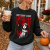 Not Today Jesus Creepy Girl Gothic Horror T-Shirt