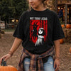 Not Today Jesus Creepy Girl Gothic Horror T-Shirt
