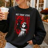 Not Today Jesus Creepy Girl Gothic Horror T-Shirt