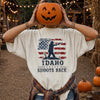 Idaho Shoots Back 2nd Amendment T-Shirt Distressed Flag Pro Gun Tee