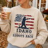 Idaho Shoots Back 2nd Amendment T-Shirt Distressed Flag Pro Gun Tee