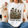 Girls Will Be Girls Praying Mantis T-Shirt Dark Humor Botanical Graphic Tee for Women