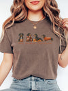 Fall Football Dachshunds T-Shirt Autumn Wiener Dog Tailgate Apparel Gift