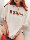 Fall Football Dachshunds T-Shirt Autumn Wiener Dog Tailgate Apparel Gift