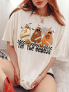 'Tis The Season Halloween Football Ghost T-Shirt Fall Sports Apparel