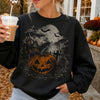 Vintage Haunted House Jack-O-Lantern Halloween T-Shirt Spooky Season Graphic