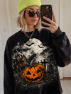Vintage Haunted House Jack-O-Lantern Halloween T-Shirt Spooky Season Graphic