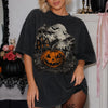 Vintage Jack o Lantern Haunted House T-Shirt for Spooky Season Fall Festival