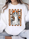 Halloween Football Ghost T-Shirt Pumpkin Coffee Fall Game Day Tee