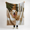 Custom Pet Photo Fleece Blanket Personalized Dog Memorial Sherpa Throw