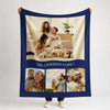 Custom Pet Photo Fleece Blanket Personalized Dog Memorial Sherpa Throw