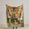 Custom Pet Photo Fleece Blanket Personalized Dog Memorial Sherpa Throw