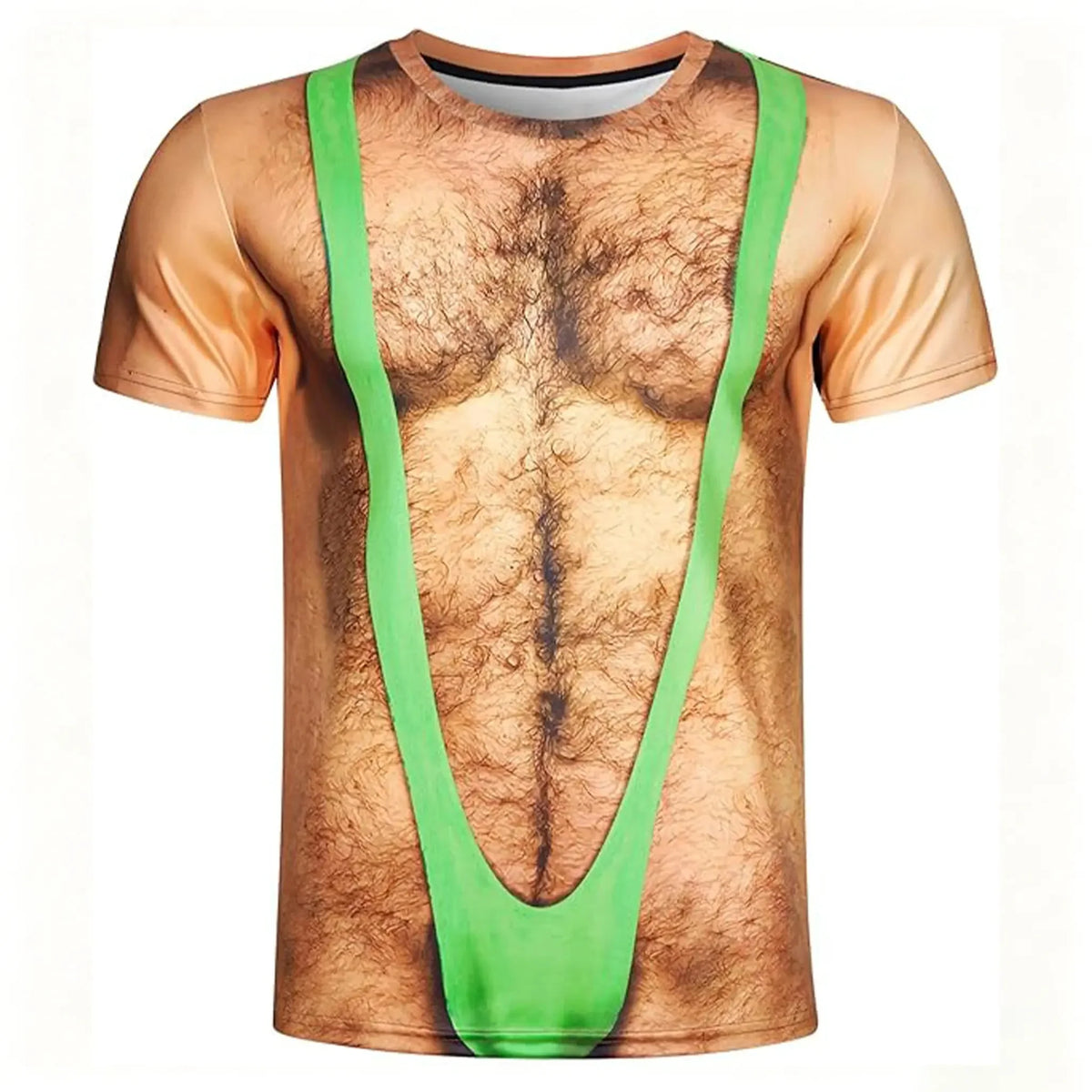 Funny Fake Abs Muscle Body Illusion T-Shirt for Men