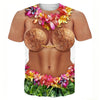 Funny Fake Abs Muscle Body Illusion T-Shirt for Men