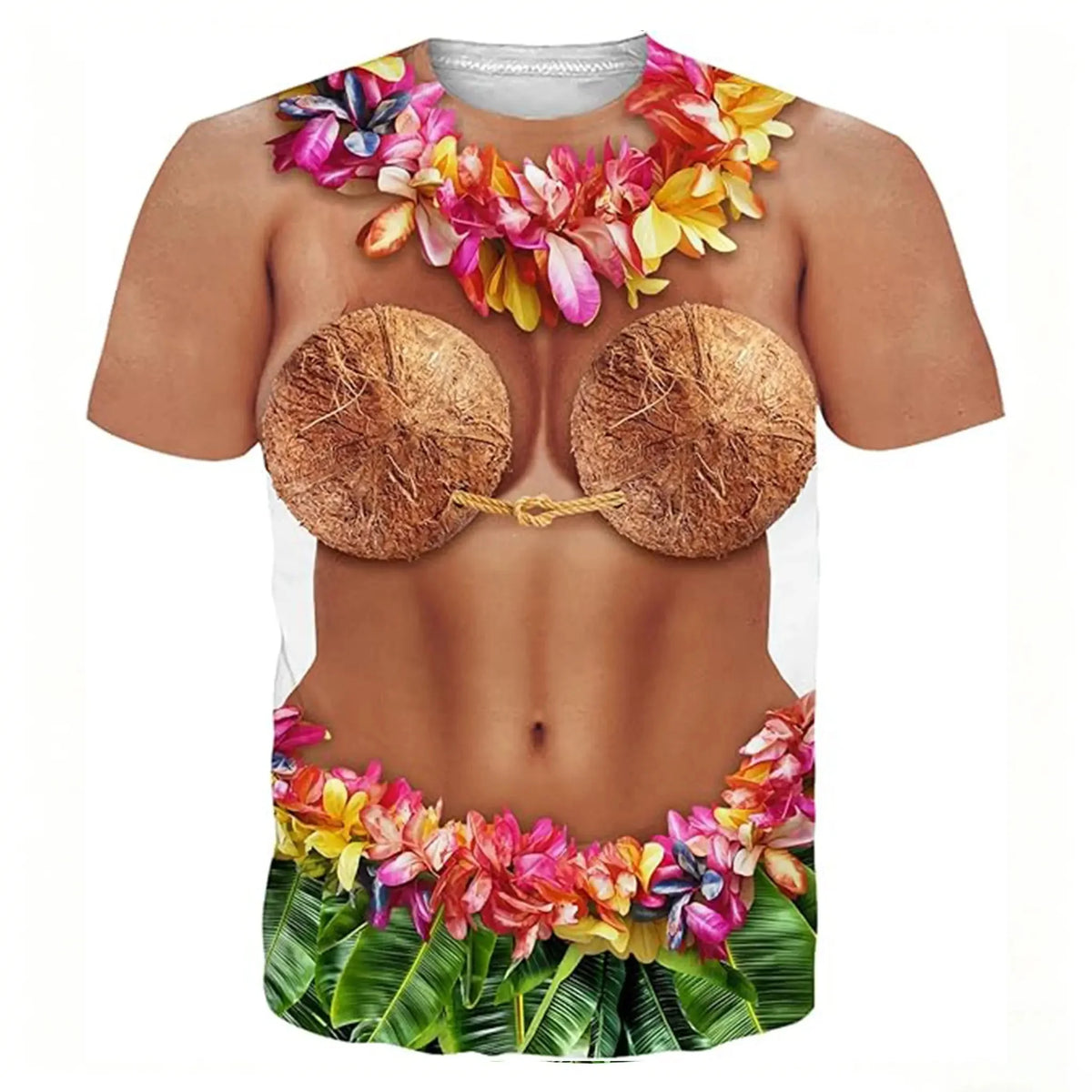 Funny Fake Abs Muscle Body Illusion T-Shirt for Men