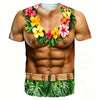 Funny Fake Abs Muscle Body Illusion T-Shirt for Men