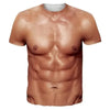 Funny Fake Abs Muscle Body Illusion T-Shirt for Men