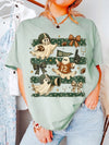 Halloween Football Ghost T-Shirt Spooky Game Day Apparel