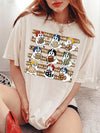 Ghost Football Spooky Season Graphic T-Shirt for Women