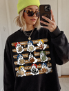 Ghost Football Spooky Season Graphic T-Shirt for Women