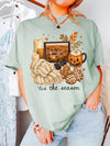 'Tis The Season Cozy Autumn T-Shirt Fall Aesthetic Graphic Tee