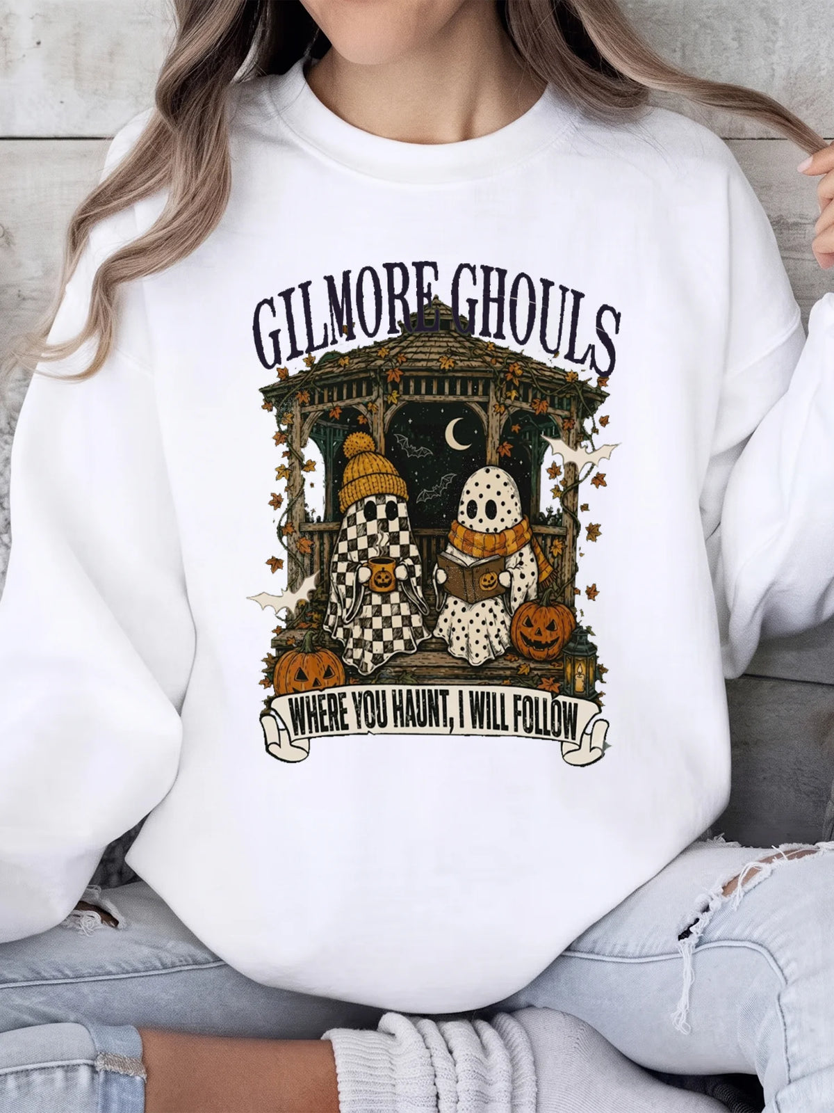 Gilmore Ghouls Where You Haunt I Will Follow Spooky Halloween T-Shirt