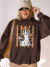 Football Ghost Halloween Coffee Game Day Graphic T-Shirt