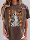 Football Ghost Halloween Coffee Game Day Graphic T-Shirt
