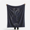 Custom Couples Anniversary Blanket Personalized Line Art Throw Gift