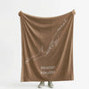 Custom Couples Anniversary Blanket Personalized Line Art Throw Gift