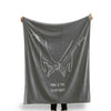 Custom Couples Anniversary Blanket Personalized Line Art Throw Gift