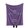 Custom Couples Anniversary Blanket Personalized Line Art Throw Gift