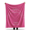 Custom Couples Anniversary Blanket Personalized Line Art Throw Gift