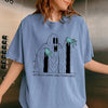 Worked Hard And Then Died Sarcastic Ghost T-Shirt Dark Humor Burnout Tee