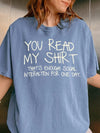 You Read My Shirt That's Enough Social Interaction Funny Introvert Crewneck Sweatshirt