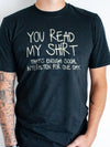 You Read My Shirt That's Enough Social Interaction Funny Introvert Crewneck Sweatshirt