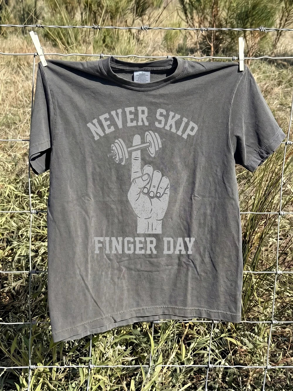 Never Skip Finger Day Funny Gym Humor Sweatshirt Gift for Men