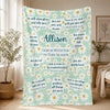 [Made-to-Order] Christian Encouragement Bible Verse Personalized Fleece Blanket Custom Floral Background Scripture Comfort Gift for Women