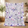 [Made-to-Order] Christian Encouragement Bible Verse Personalized Fleece Blanket Custom Floral Background Scripture Comfort Gift for Women