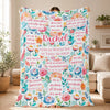 [Made-to-Order] Christian Encouragement Bible Verse Personalized Fleece Blanket Custom Floral Background Scripture Comfort Gift for Women
