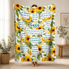 [Made-to-Order] Christian Encouragement Bible Verse Personalized Fleece Blanket Custom Floral Background Scripture Comfort Gift for Women