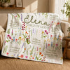 [Made-to-Order] Child of God Custom Name Bible Verse Blanket Floral Scripture Throw Personalized Christian Gift