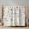 [Made-to-Order] Child of God Custom Name Bible Verse Blanket Floral Scripture Throw Personalized Christian Gift