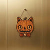 Spooky Cat Skull Wooden Door Hanger Gothic Halloween Front Door Sign