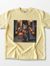 Halloween Cat and Pumpkins T-Shirt Spooky Cute Witch Graphic Tee for Fall