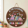 In This Classroom You Are Affirmations Round Wooden Hanging Sign Personalized Teacher Decor