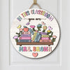 Positive Affirmations Classroom Custom Teacher Name Round Wooden Door Hanger 2 Layer