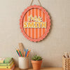 Personalized Teacher Name Door Sign Custom Scalloped Hanging Wooden Sign Classroom Decor Gift