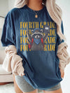 Fourth Grade Custom Raccoon Back To School T-Shirt for Teachers and Students